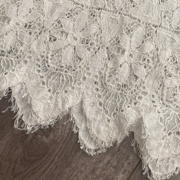 Deletta Anthro Boho White Lace Scalloped Tank Top XS - Picture 4 of 5